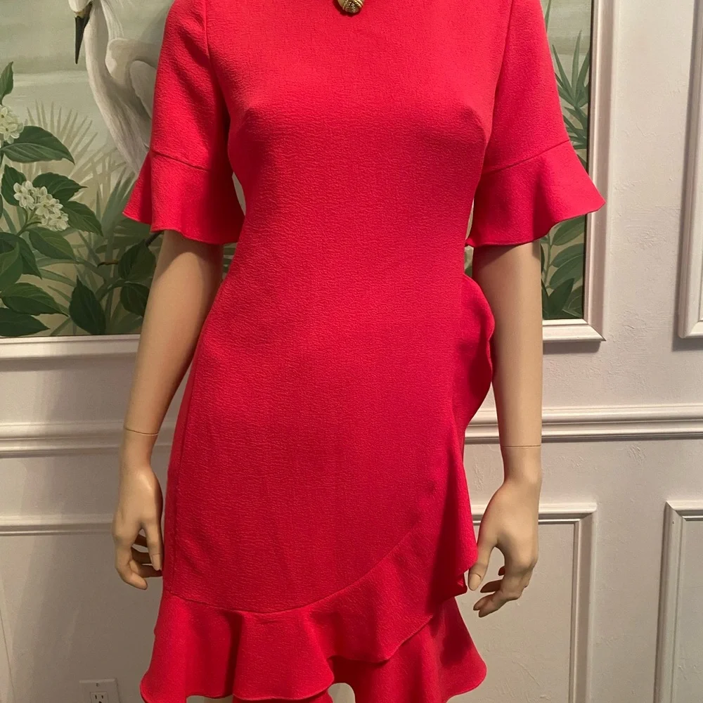 KARL LAGERFELD. Crêpe ruffled dress great condition - Picture 3 of 6